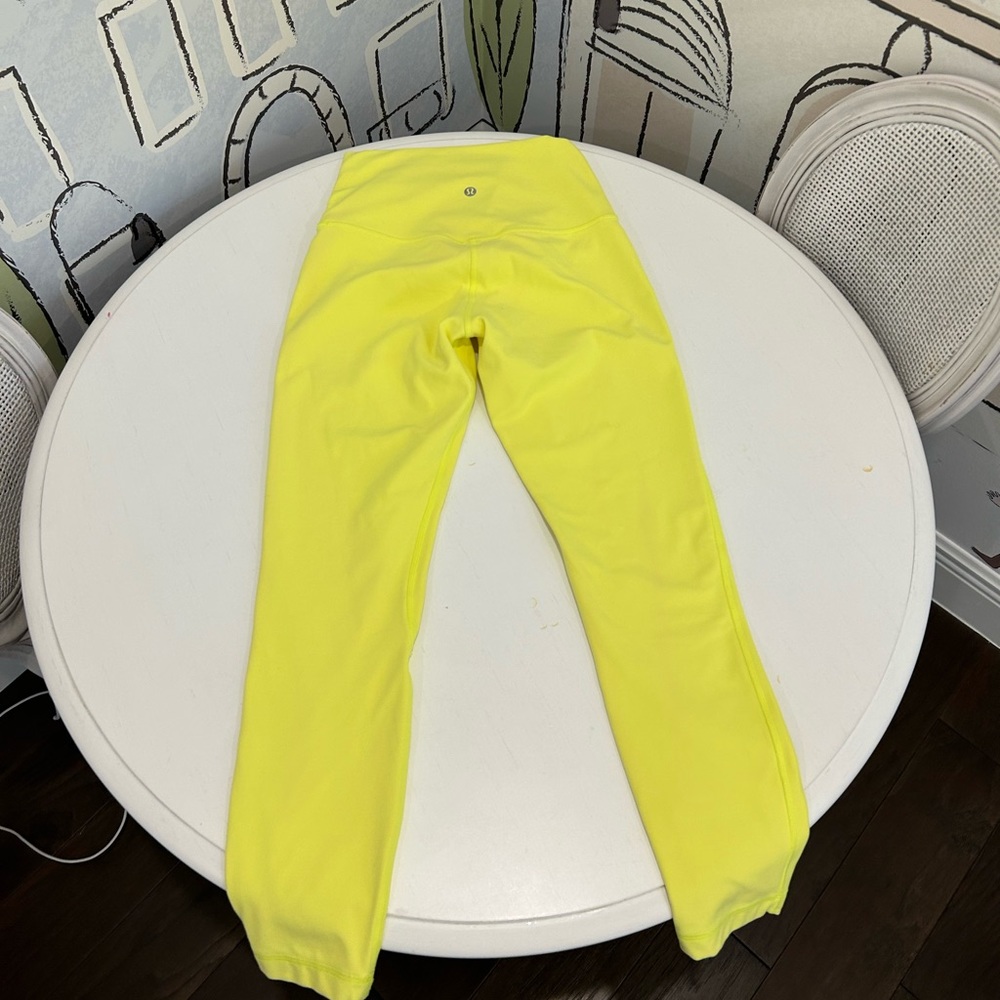 lululemon align leggings - neon yellow